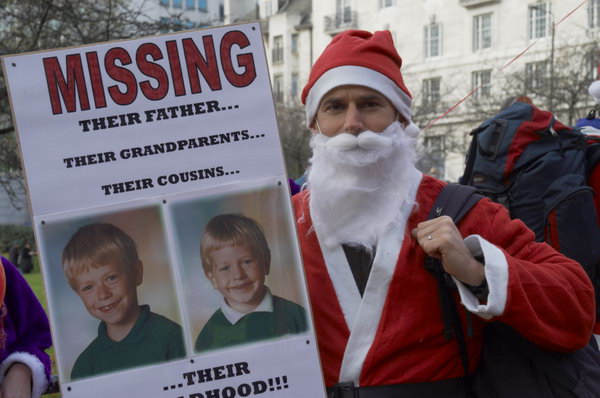 Santas Protest For Justice