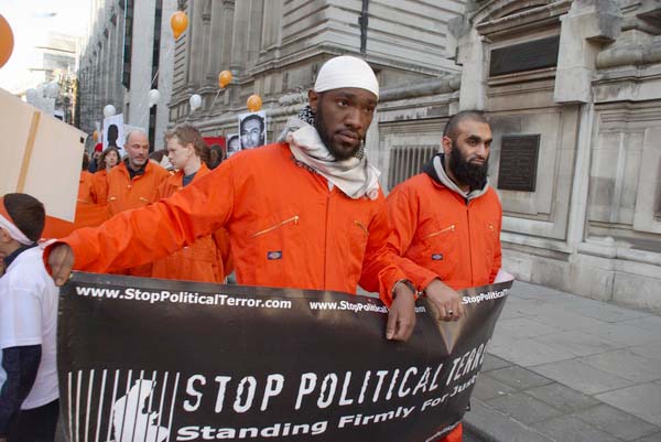 © 2006, Peter Marshall. Protest against detentions at Guantanamo Bay