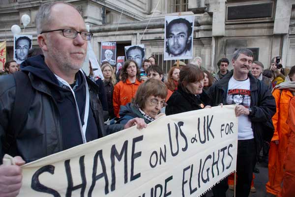 © 2006, Peter Marshall. Protest against detentions at Guantanamo Bay