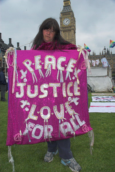 Brian Haw, Parliament Square  © 2006, Peter Marshall