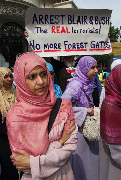 Rally for Justice - Forest Gate Raid. © 2006, Peter Marshall
