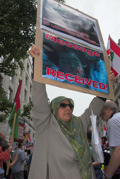 stop israeli attacks on lebanon and palestine © 2006, peter marshall