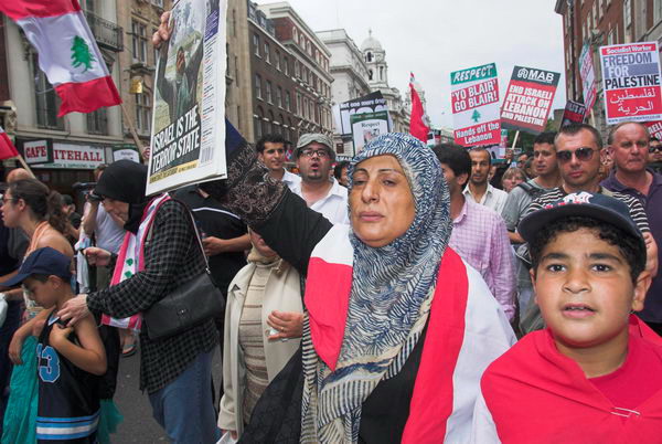 stop israeli attacks on lebanon and palestine © 2006, peter marshall