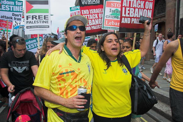stop israeli attacks on lebanon and palestine © 2006, peter marshall