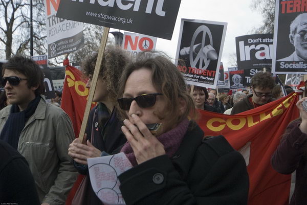 Stop Trident, Troops out of Iraq © 2007, Peter Marshall