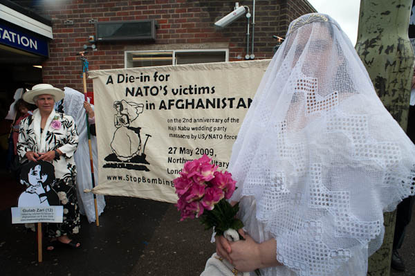 Wedding 'Die-In' Against Afghanistan Massacres