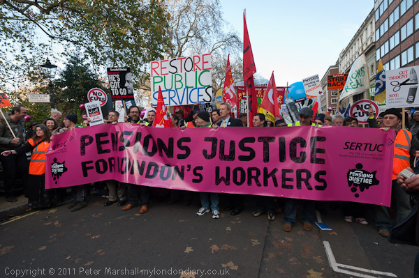 TUC Pensions March & Corporate Greed