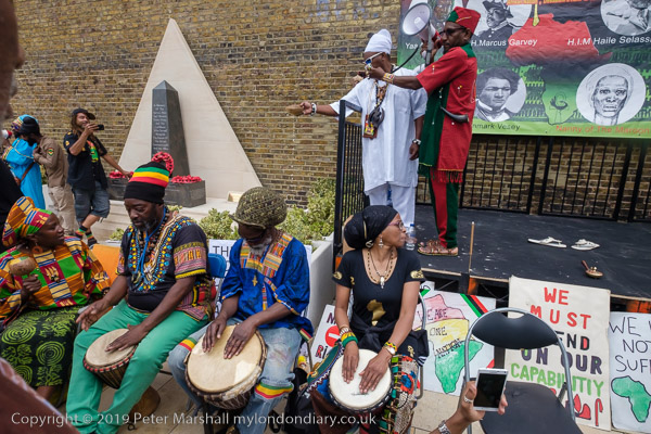 Afrikans demand Reparations, North Woolwich & LouLou's